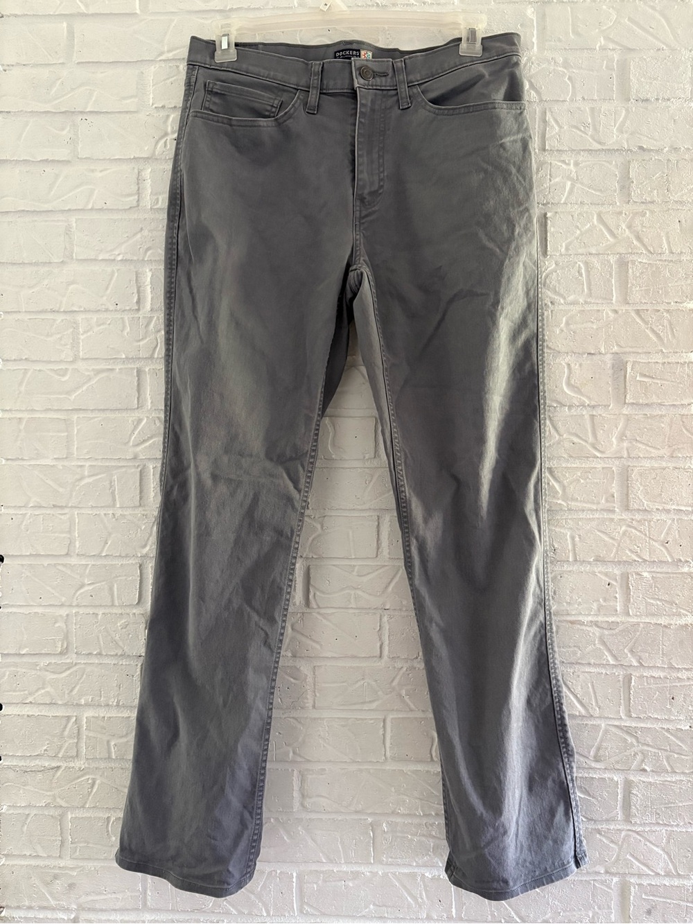 Dockers Men's Straight Gray Chinos 34X32